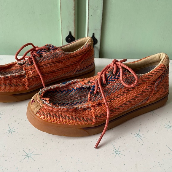 TWISTED X New hippie boho girls boots size 2 Kids children patchwork boat shoes - Picture 2 of 7